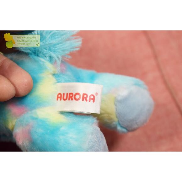 Aurora Brights Fancies Blueberry Ripple Unicorn Plush - Picture 3 of 3